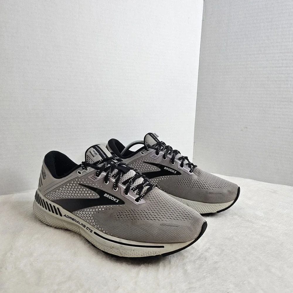 Brooks Adrenaline GTS 22 Men 12 Wide (2E)Grey Black Running Shoes 1103662E012